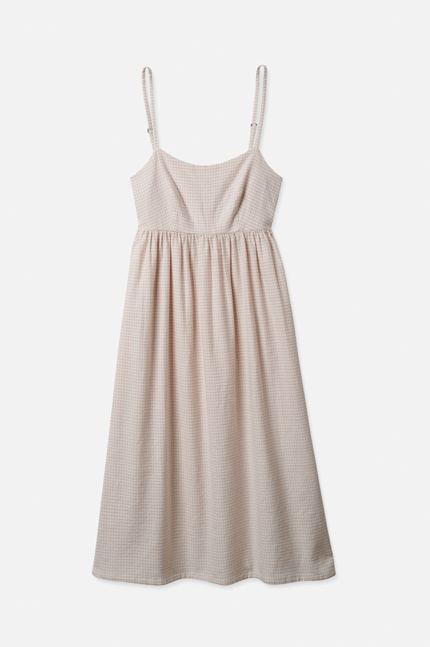 
       Brixton Kane Midi Dress - Beige Gingham
     