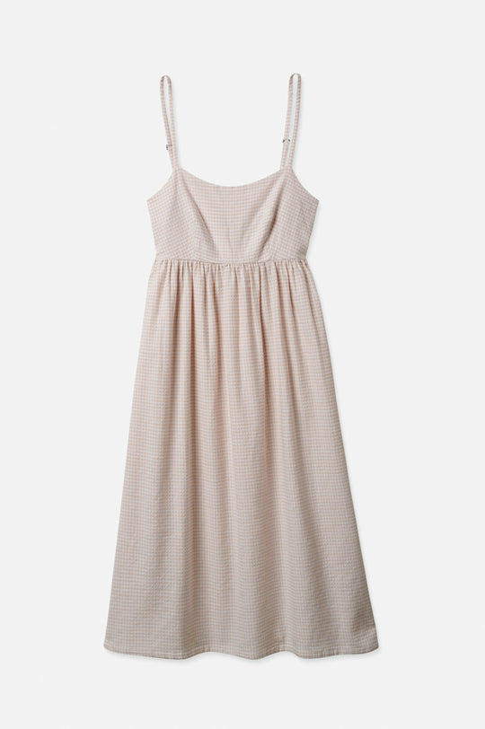 
       Brixton Kane Midi Dress - Beige Gingham
     