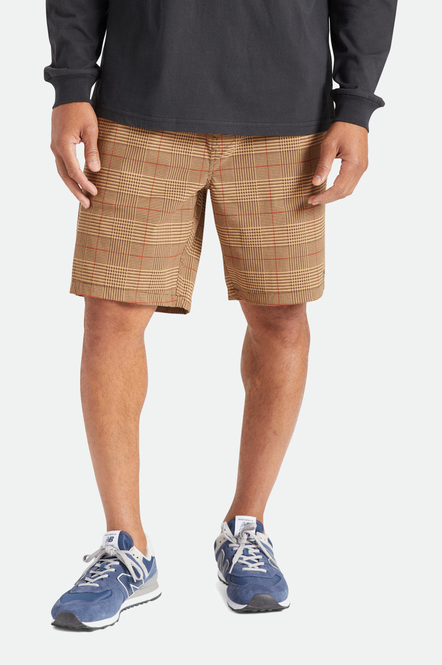 
       Brixton Steady Cinch Utility Short - Brown Houndstooth
     