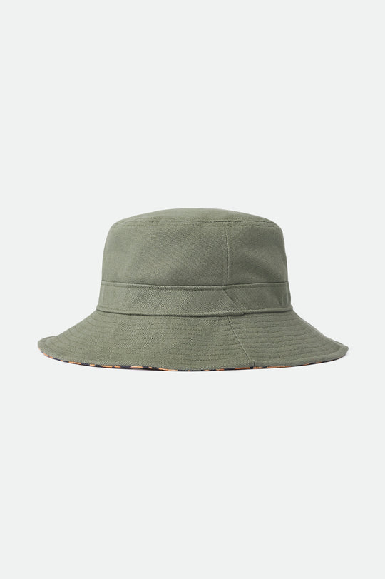 
       Women&#39;s Petra Packable Bucket Hat - Military Olive/Leopard - Front Side
     