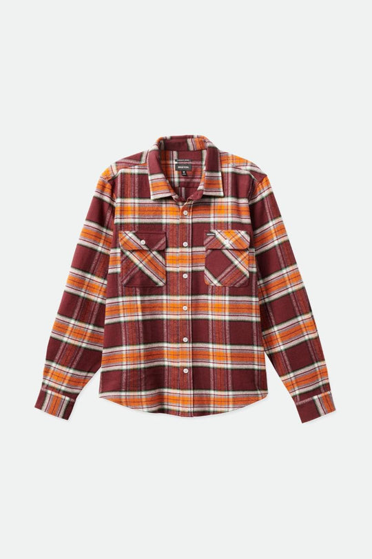 
       Brixton Bowery L/S Flannel - Mahogany/Burnt Orange
     