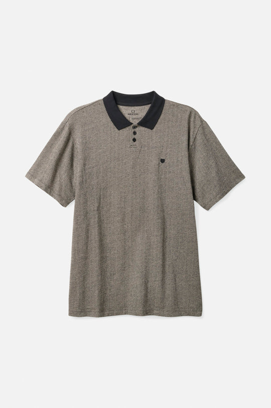 
       Brixton Shield Herringbone S/S Polo Knit - Black/Beige
     