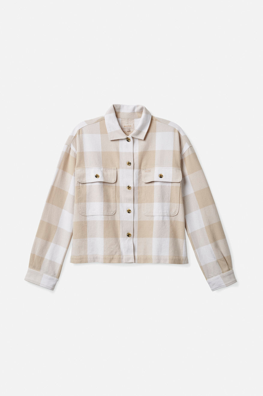 
       Brixton Bowery Women&#39;s L/S Flannel - White
     