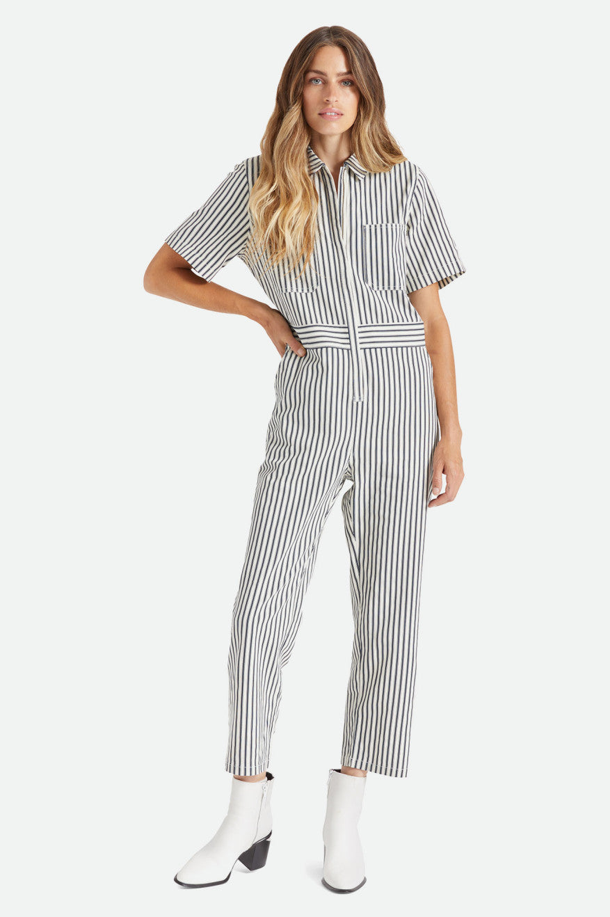 
       Brixton Mersey S/S Coverall - Dove Stripe
     