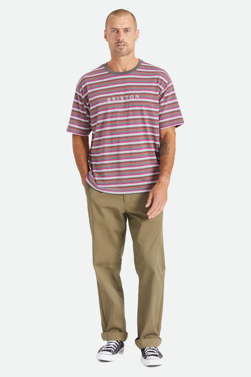 
       Brixton Hilt Boxy Alpha Line S/S Knit - Viva Multi Stripe
     