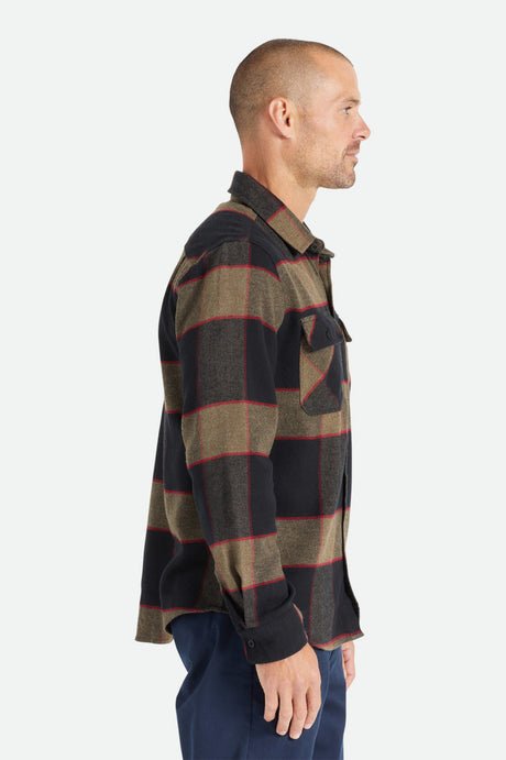 
       Men&#39;s Side Fit | Bowery L/S Flannel - Heather Grey/Charcoal
     