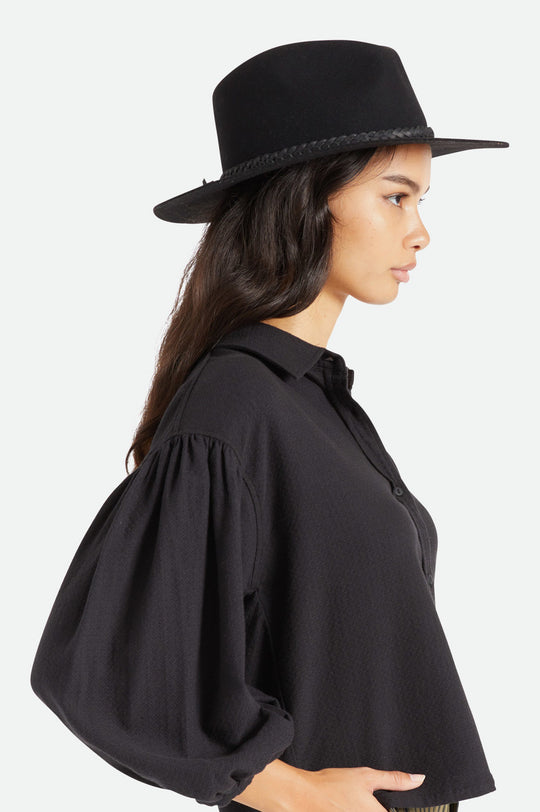 
       Brixton Messer Western Fedora - Black
     