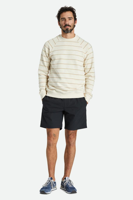 
       Brixton Slub French Terry Crew - Whitecap/Sand
     