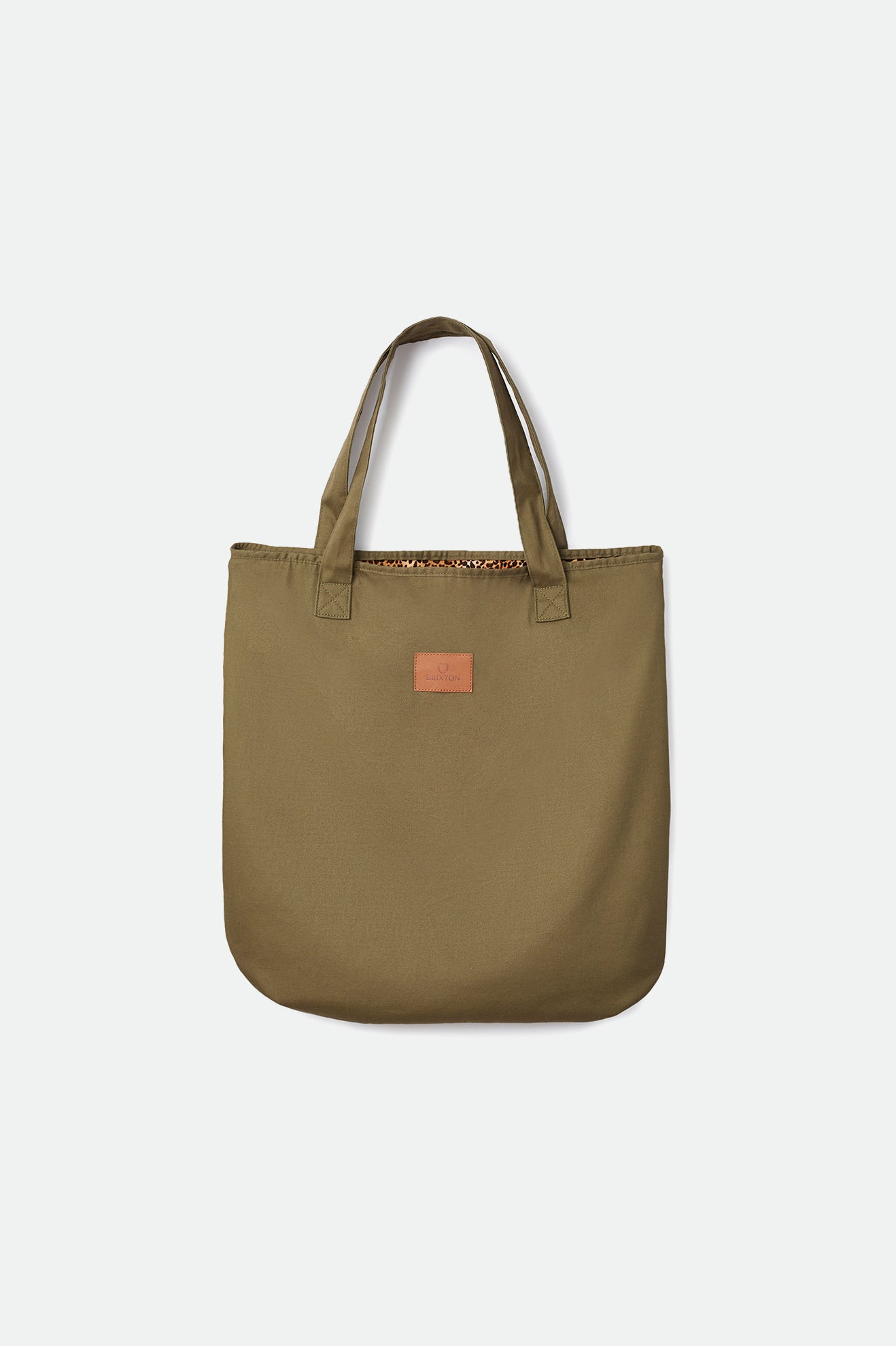 
       Brixton Done Proper Reversible Tote  - Military Olive/Leopard
     