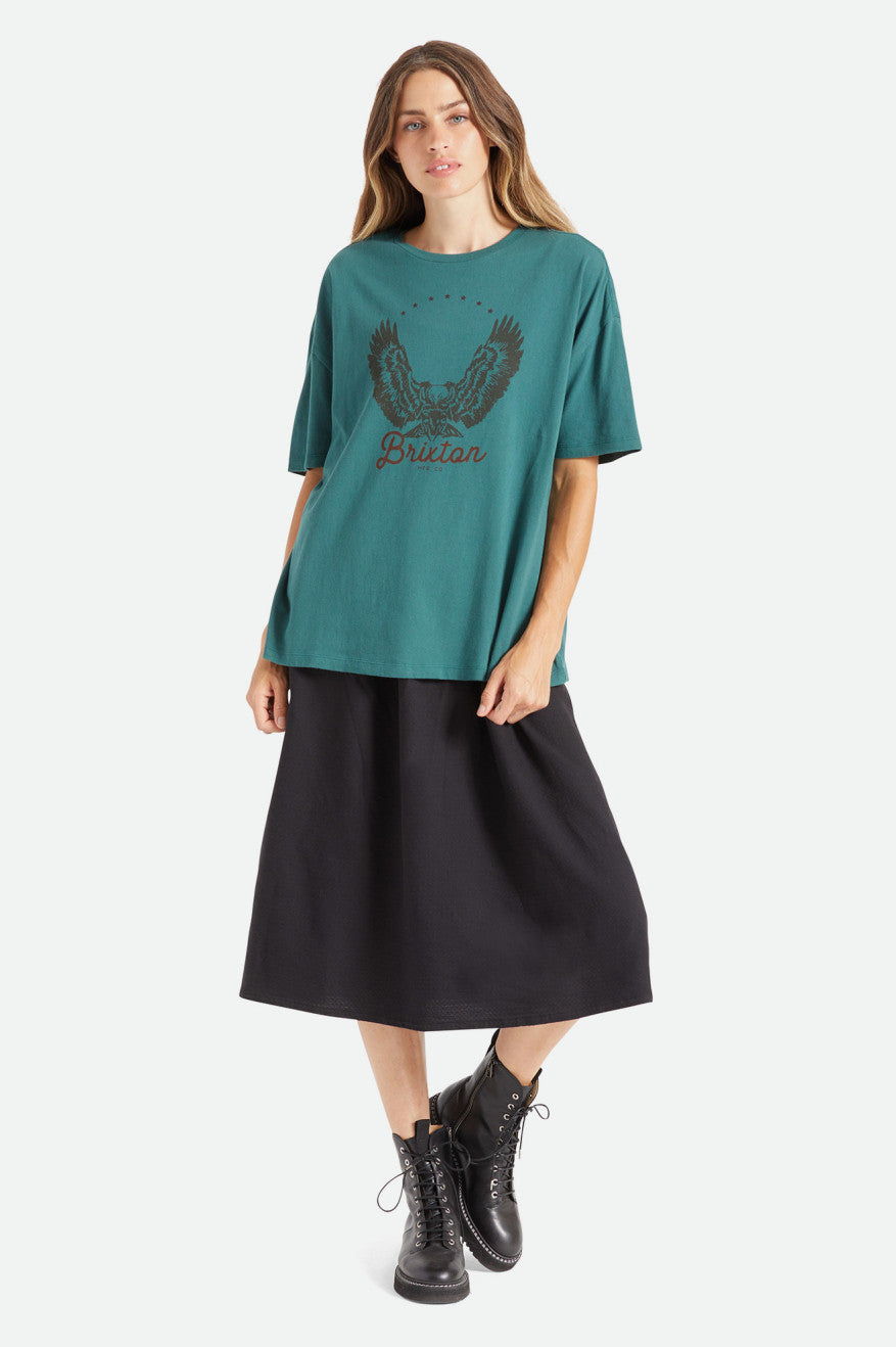 
       Brixton Freebird Oversized Boyfriend Tee - Emerald
     