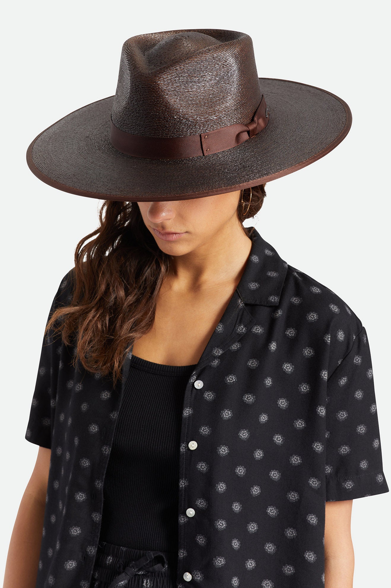 
       Brixton Jo Straw Rancher Hat - Deep Brown
     