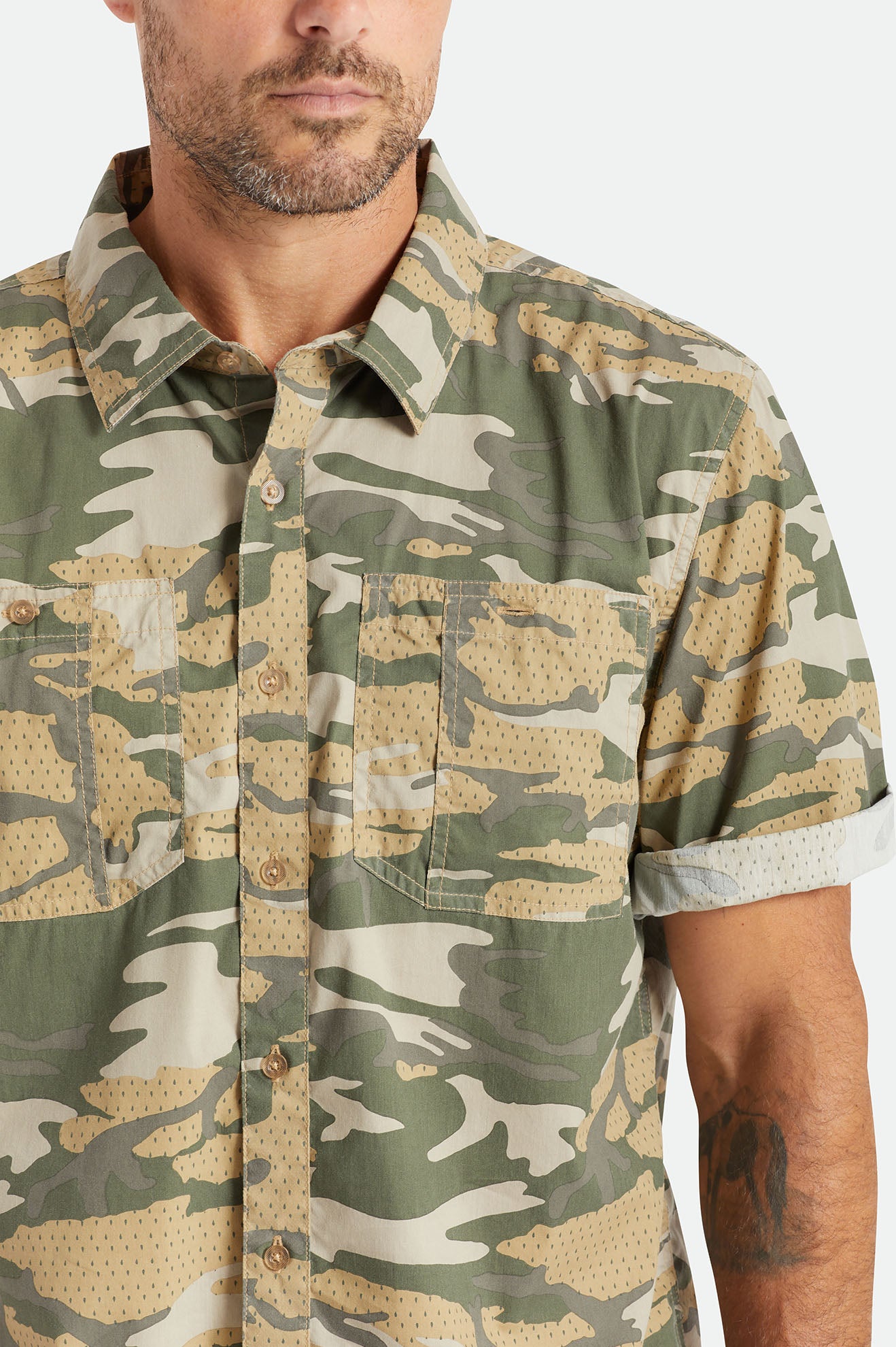 
       Brixton Charter Utility S/S Woven Shirt - Tear Drop Camo
     